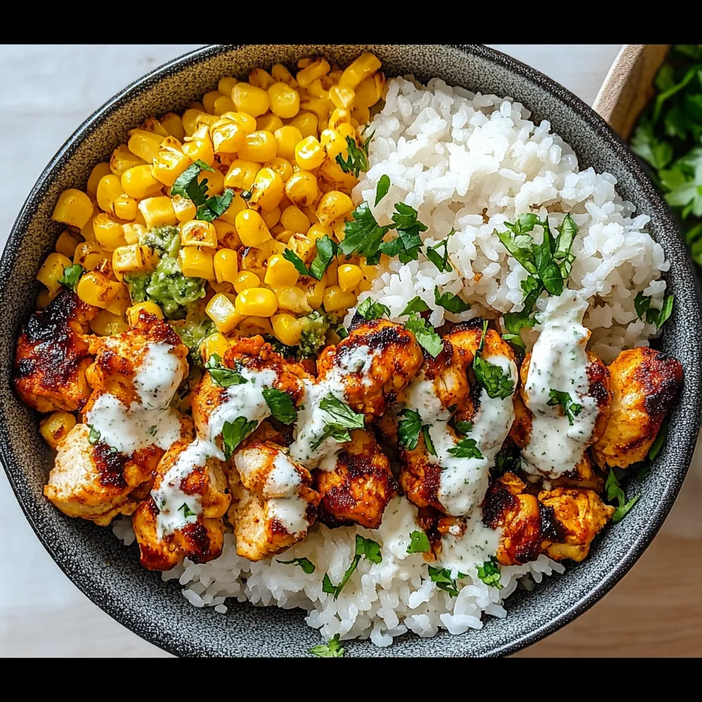 Street Corn Chicken Rice Bowl