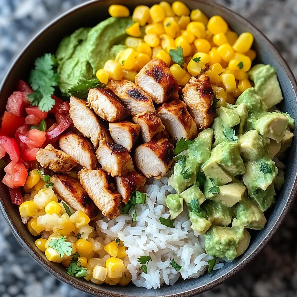 Grilled Chicken Burrito Bowls with Rice