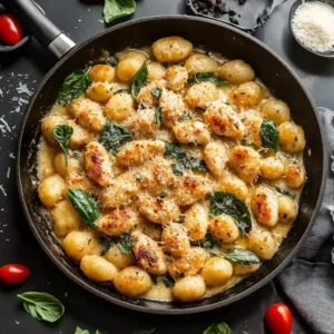 Garlic Chicken Gnocchi Skillet