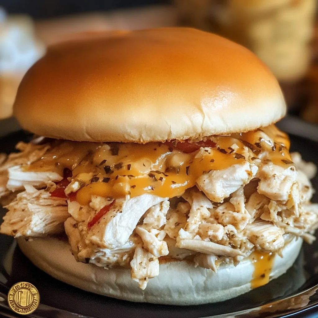 Crock Pot Ranch Chicken Sandwiches