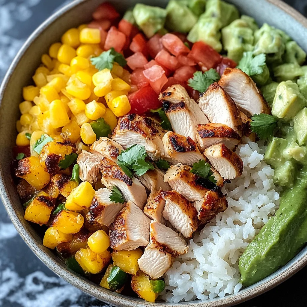 Grilled Chicken Burrito Bowls with Rice