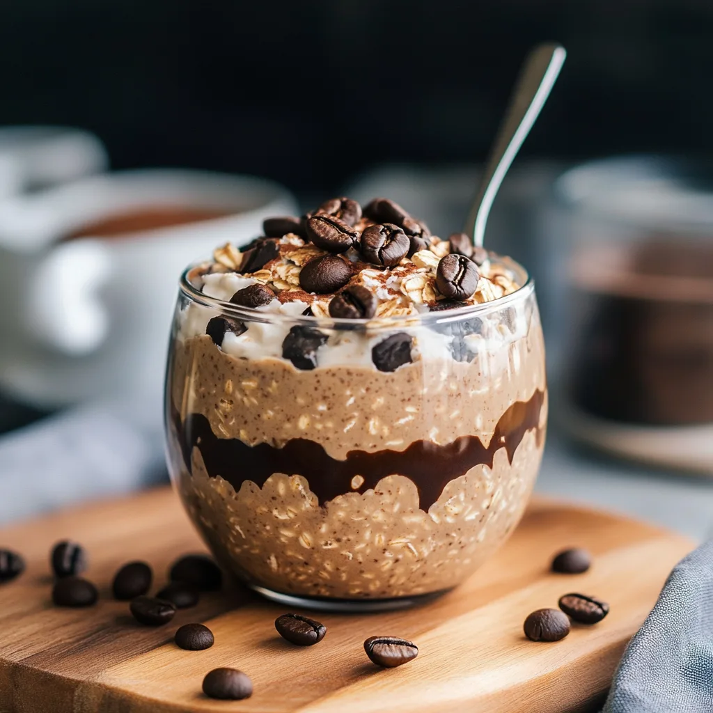 Mocha Coffee Cake Overnight Oats