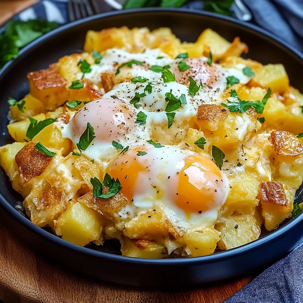 Cheesy Potato Egg Scramble