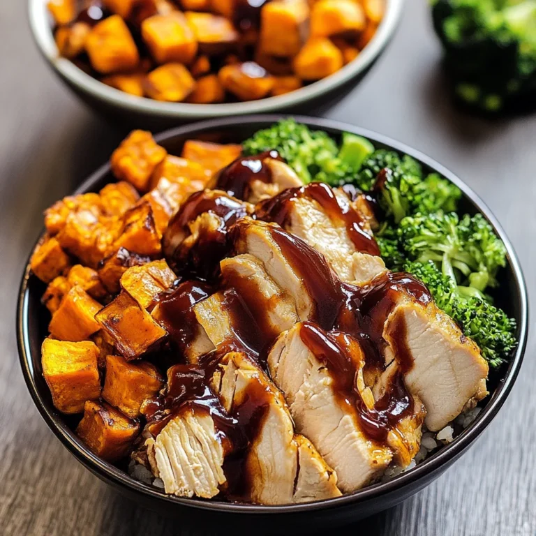 BBQ Chicken & Roasted Sweet Potato Bowls
