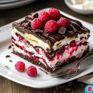 Raspberry Delight Dark Chocolate Lasagna