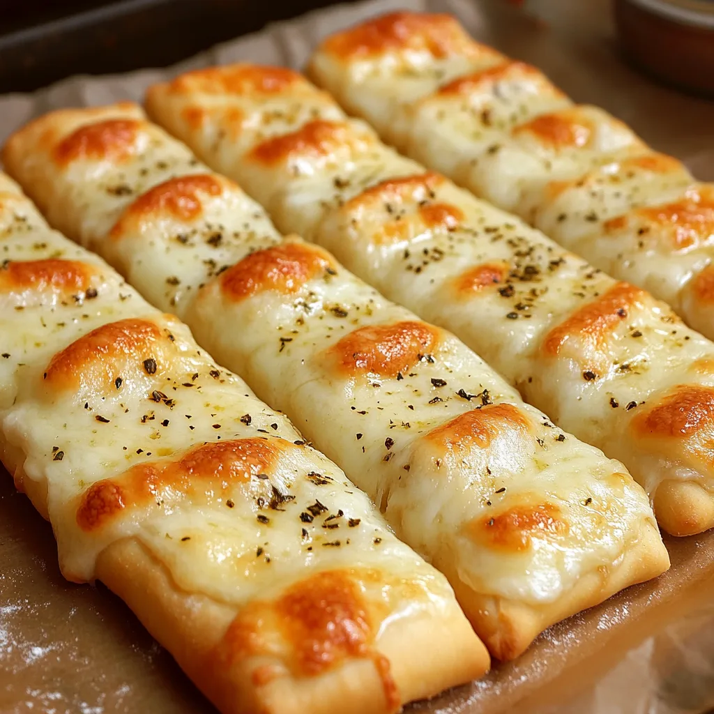 Homemade Cheesy Breadsticks