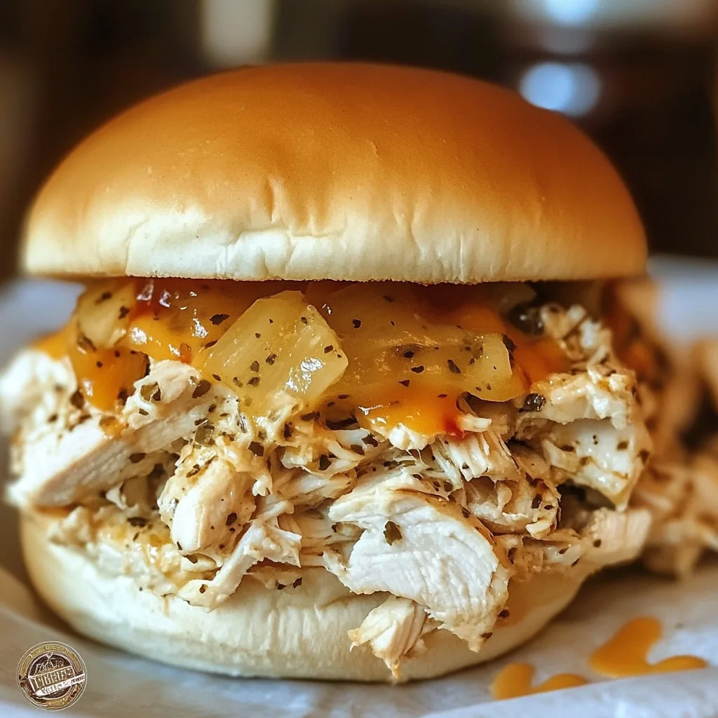 Crock Pot Ranch Chicken Sandwiches