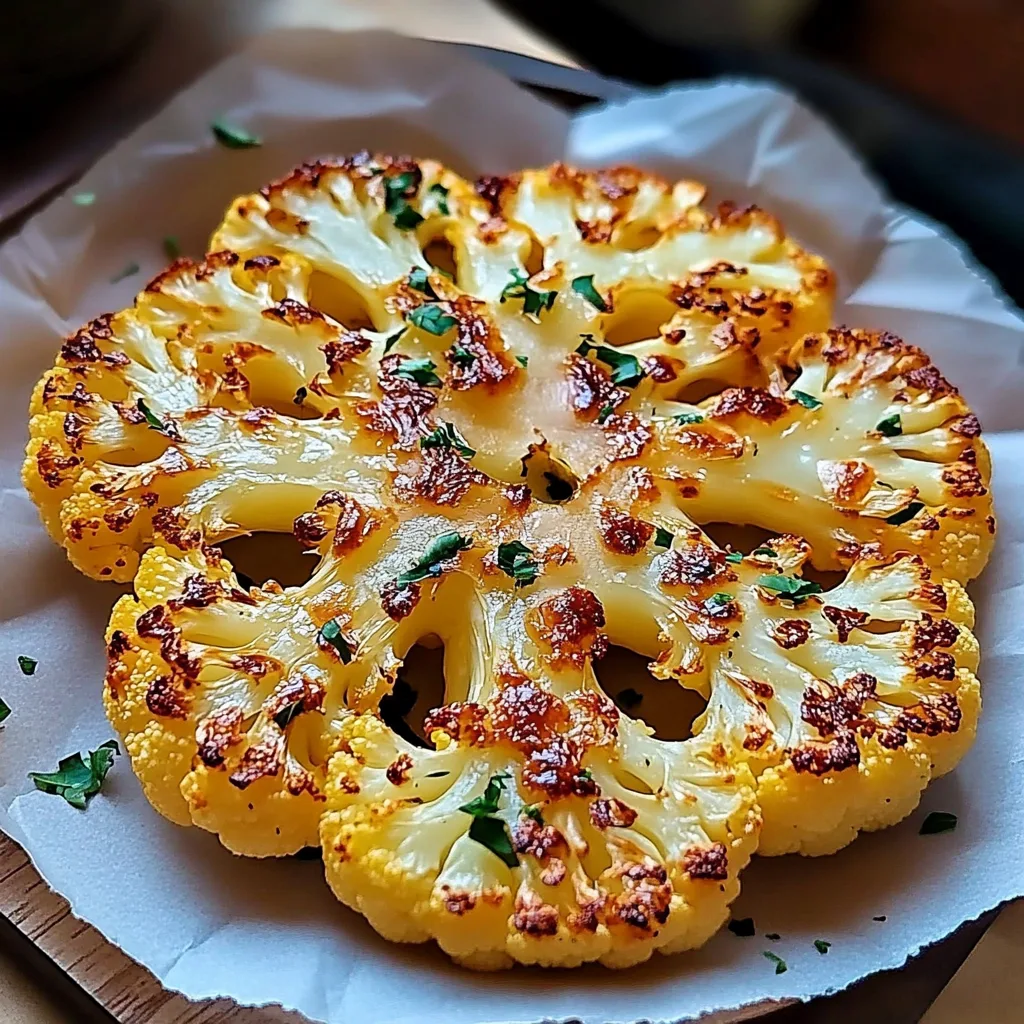 Golden Cheesy Cauliflower Steaks